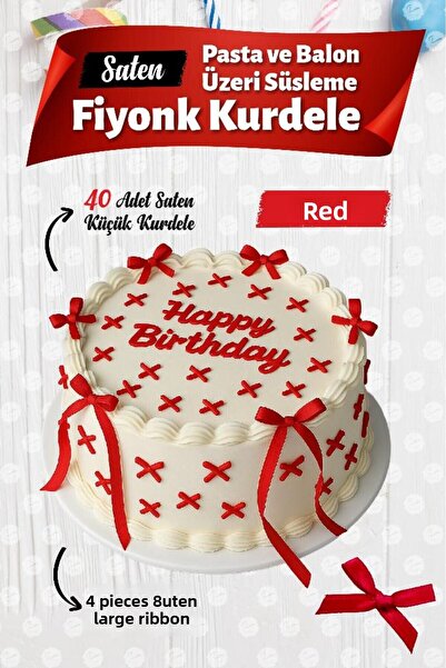 t tuğset etiket Panglică cu fundă peste balon de tort 4 bucăți panglică mare ...