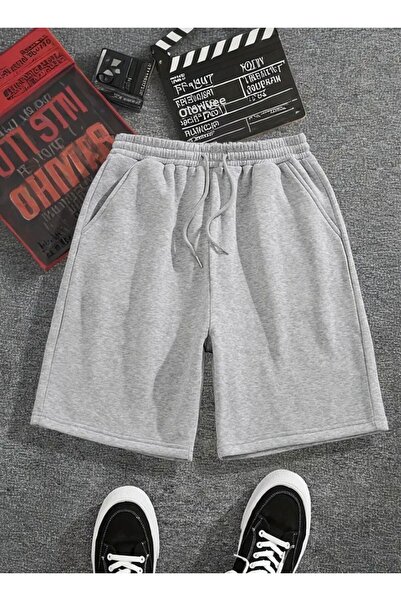 FUNSTYLE Pantaloni scurți gri pentru bărbați