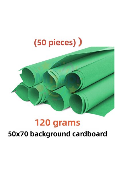 Minopi ورق كرتون خلفي أخضر داكن مقاس 50 × 70 سم، عبوة من 50 قطعة، 120 جرامًا،...