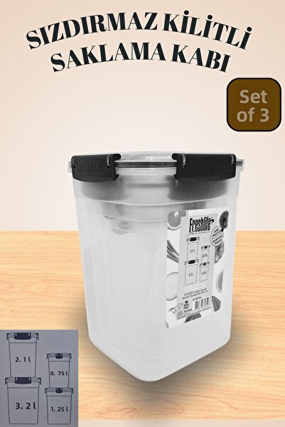 Turuncu Portakal Lock Lid Leakproof Sealed Storage Container Kitchen Organizer Organizer Box Set