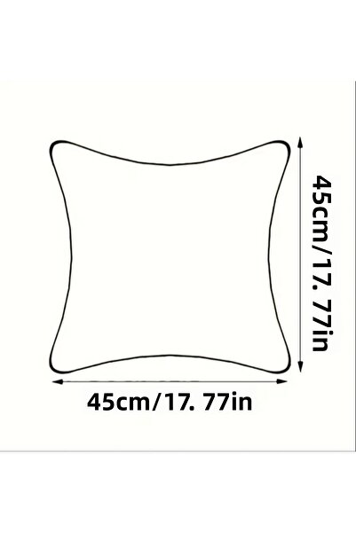 DECORA CASA HOME COLLECTİON Διακοσμητικό κάλυμμα μαξιλαριού με μοτίβο με κρόσσια (45x45)