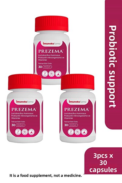Imuneks Farma بريزيما لاكتوباسيلوس رامنوسوس، مكمل غذائي يحتوي على فيتامينات 3...