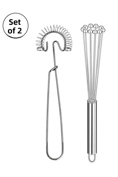Hilamingo Home مجموعة من 2 مخفقة من الفولاذ المقاوم للصدأ؛ مخفقة كبيرة الحجم ...