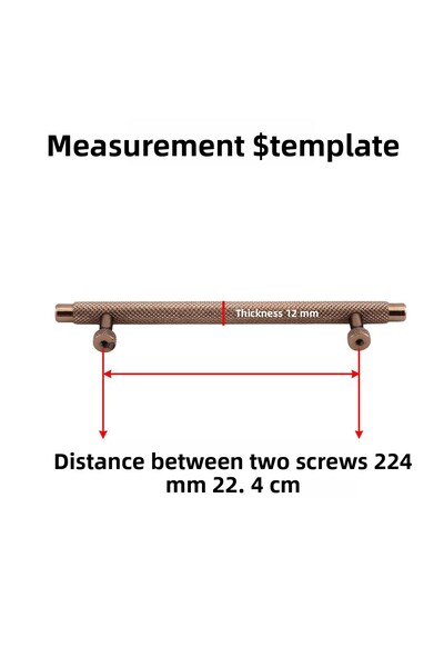 Badem10 Mâner metalic Martin Bronze 224 mm Sertar de mobilier Dulap de bucătărie Dulap Mânere moderne pentru uși Model