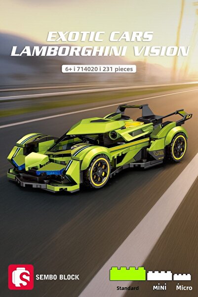Sembo Block مجموعة مكعبات بناء لامبورغيني فيجن 231 قطعة