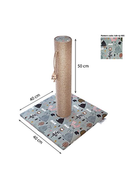 nijiartdesign 50 cm Colorful Patterned Premium Cat Scratching Board Soft Coated Floor Friendly Base with Sponge