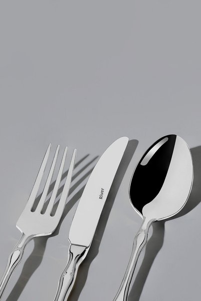 Nehir Adriana Sade 12-Person 72-Piece Cutlery Set with Box