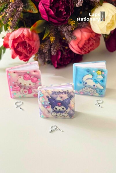 caps anlarınızı paylaştığınız ortağınız قطعة واحدة من دفتر ملاحظات كورومي، ماي ميلودي، سينامورول متوسط ​​الحجم بغطاء شفاف مائي مع سلسلة مفاتيح هدية