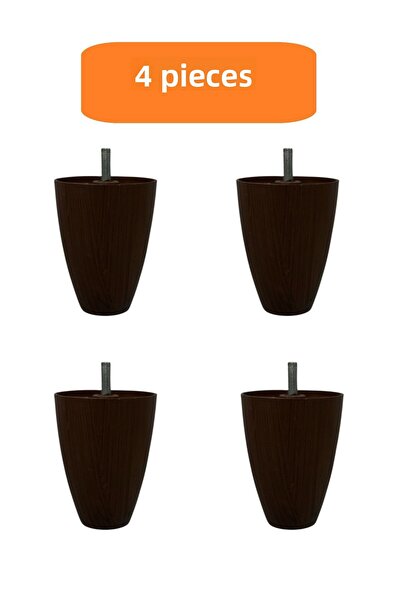 HOMDEP Canapea Fotoliu Unitate TV Consolă Upgrade Model Adalya Picioare din plastic 10 Cm Culoare Nuc 4 Bucăți