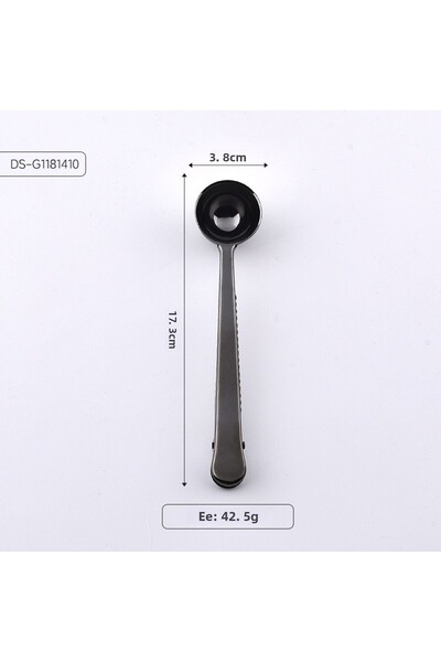 Vadi Stainless Steel Multi-Purpose Scale Coffee Measure Spoon and Package Clip