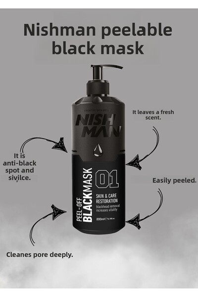 NISHMAN Peel-off Black Mask / Anti-Blackhead and Anti-Acne 200 ml