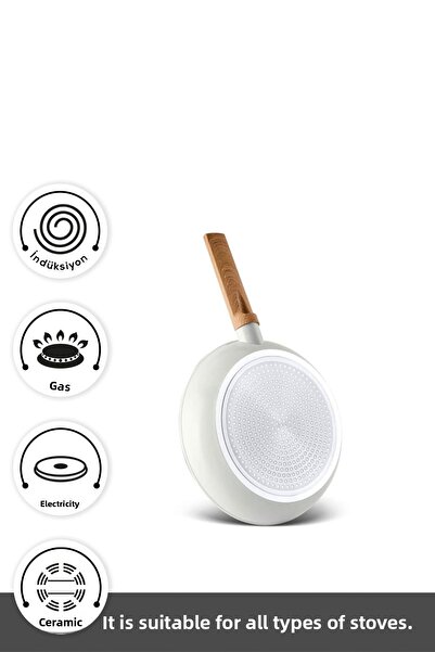 Karaca X Refika Swiss Crystal Almond Cream Induction Base 7 Piece Pot and Pan Set