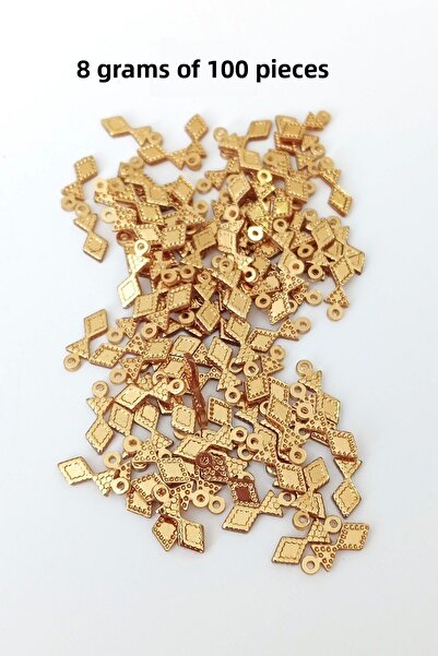 Royaleks Oya Abiye Brățară Colier Plexi Plastic Metalic Paiete Culoare Auriu ...