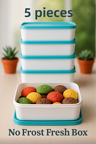 Herza House 5-Piece Deep Freezer Storage Container – 2.1 Liters