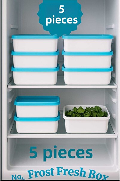 Herza House 5-Piece Deep Freezer Storage Container – 2.1 Liters