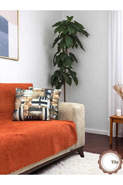 PAWN MARK COMPANY غطاء مقعد جاكار شانيل غير قابل للانزلاق وغطاء سرير أريكة 175x215 سم |   بلاط شال أريكة من الألياف الدقيقة