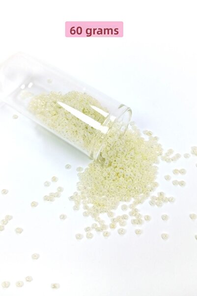 Royaleks Mărgele de nisip din sticlă turnată (11/0) 2 mm - 60 grame - Crem - ...