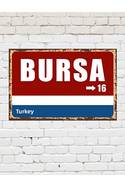TABLOX Bursa 16 Placă Decorativă Oraș Tablou Retro MDF Tablou Lemn Semn Stradal Cadou