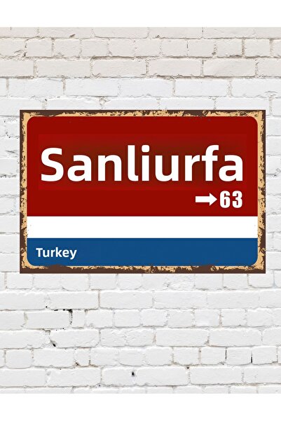 TABLOX Sanliurfa 63 Placă decorativă pentru oraș Tablou retro MDF Tablou din ...