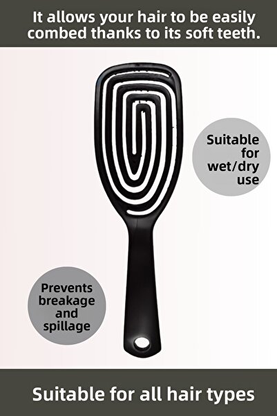 Lotravia 3D Black Professional Hair Brush