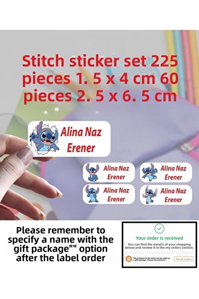 Aysprint Etichetă tematică pentru școală Stictch, articole de papetărie, caie...