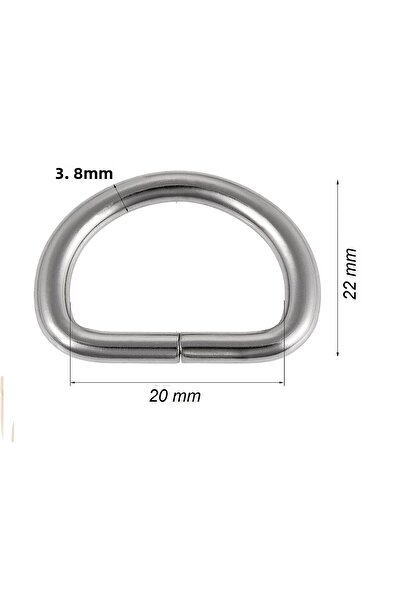 srtfootcare 25 τεμάχια D μεταλλικοί κρίκοι - χρυσοκίτρινο, για λαβή τσάντας 2 εκ.