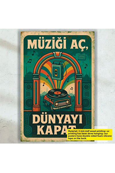 Hayat Poster porniți muzica închideți lumea curs de muzică educație casă stud...