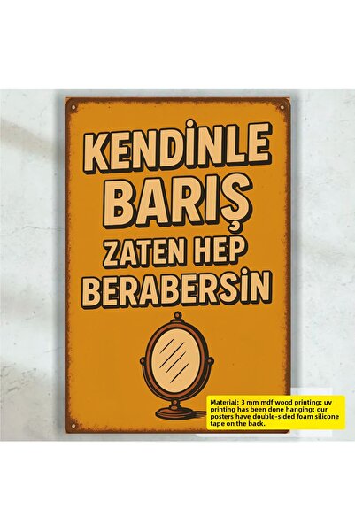 Hayat Poster înălța-te pacea amuzant fraze umoristice graffiti retro pictură poster din lemn