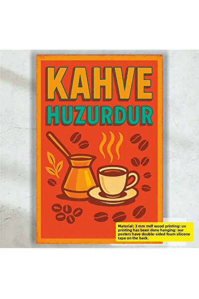 Hayat Poster cafea este pacea acasă bucătărie cafenea decor pictură retro lem...