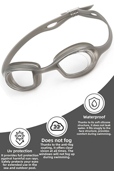 Verahed Set of 4 Adult Swimmer Set Swimming Goggles Pool Cap Ear Nose Plug Pool Goggles Swimming Goggles