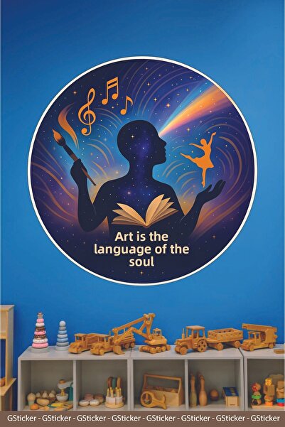 GSticker ملصق جداري لغرفة الأطفال من Art Is the Tongue of the Soul ملصق جداري...