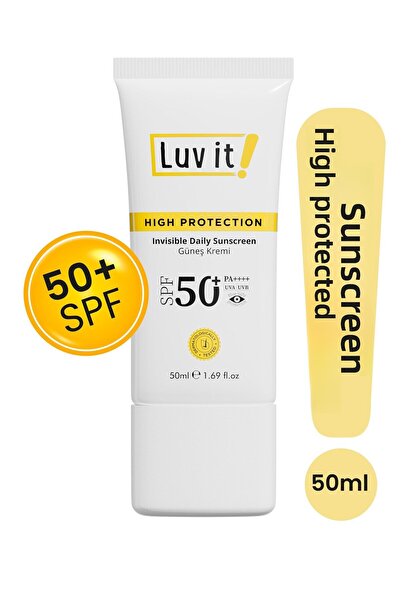 Luv it! واقي شمسي عالي الحماية بمعامل حماية 50+ - مضاد للعيوب، 50 مل