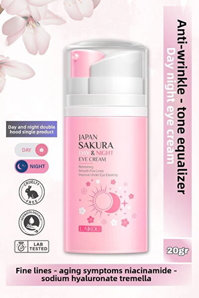 LAIKOU كريم مرطب لمحيط العين مضاد للتجاعيد والهالات السوداء والكدمات مع النياسيناميد وفيتامين سي 20 مل