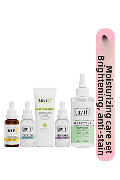 Luv it! 5-Piece Skin Care Set Complete Routine Serum Tonic Cream