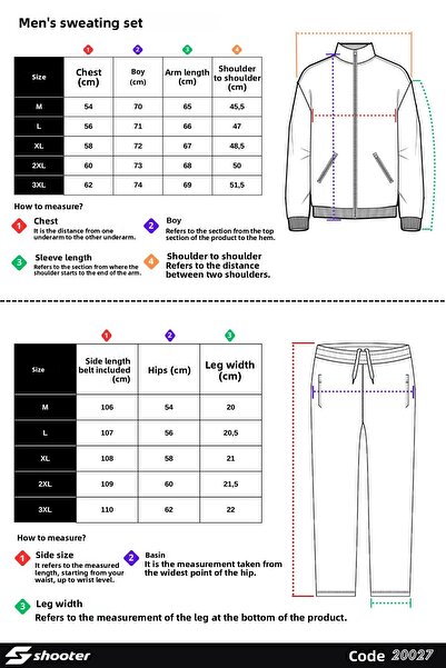 Shooter Σετ ανδρικής φόρμας κλασικής φόρμας Premium Stand-up Collar Comfortable Form