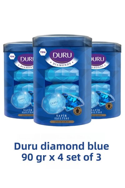 Duru Diamonds Series Blue Solid Soap 4X90 Gr 3 Pieces