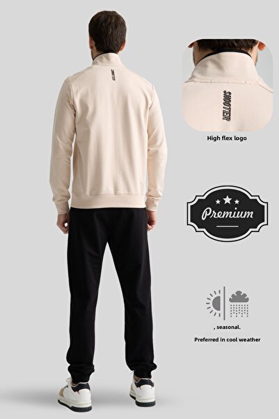 Shooter Sportswear Σετ ανδρικής φόρμας Luxe Άνετη εφαρμογή με μανσέτες μίνιμαλ λογότυπο