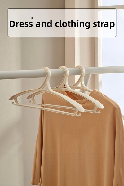 Depa علاقة ملابس وملابس بيضاء واسعة - مجموعة من 3 قطع مقاس 43 سم