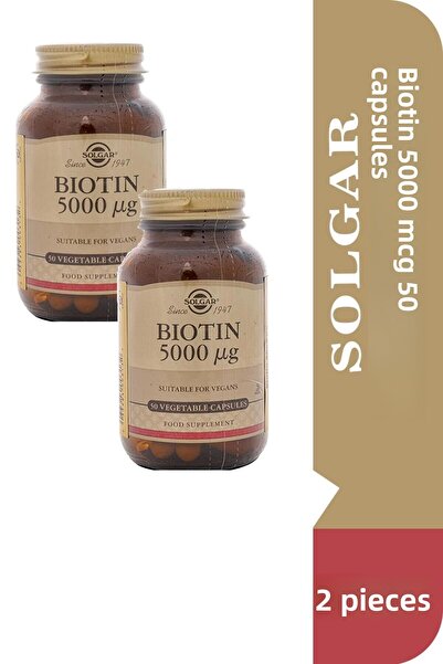 Solgar Biotin 5000 Mcg 50 Capsules 2 Pieces