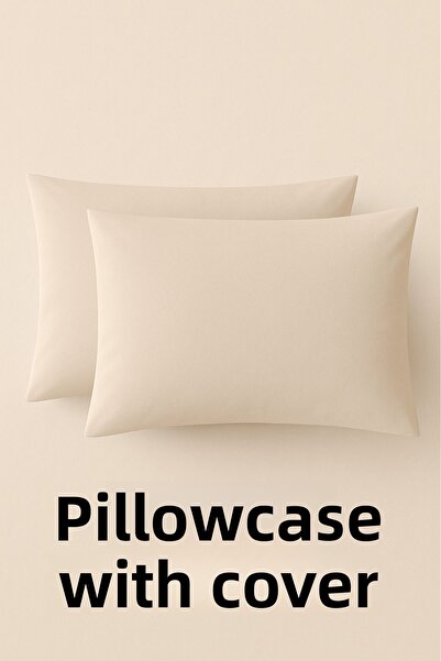 NANOSOFT غطاء وسادة قطن – 50x70 سم |   نموذج صدفي |   2 حزمة |   نسيج قابل لل...