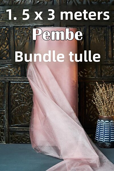 Dantelux تول كريستال متعدد الأغراض (تول بوتشا) 1.5x3 متر - وردي فاتح