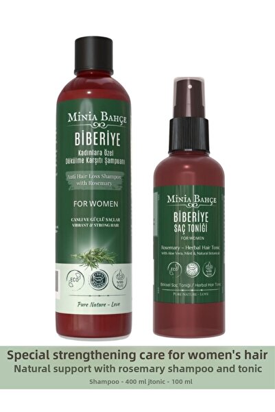 Minia Bahçe Bitki ve Sanat Atölyesi مجموعة العناية بالشعر الطبيعية للنساء - ز...