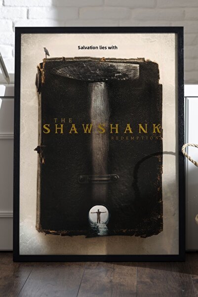 Duvarda Αφίσα Shawshank Redemption με μαύρο ξύλινο πλαίσιο, ζωγραφική τοίχου ...