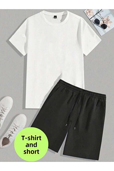 THE WHITE Set de tricou și pantaloni scurți pentru femei