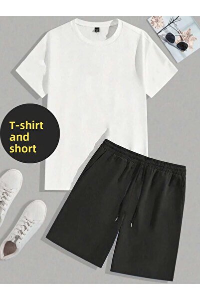 THE WHITE Set de pantaloni scurți din 2 piese pentru bărbați, de vară