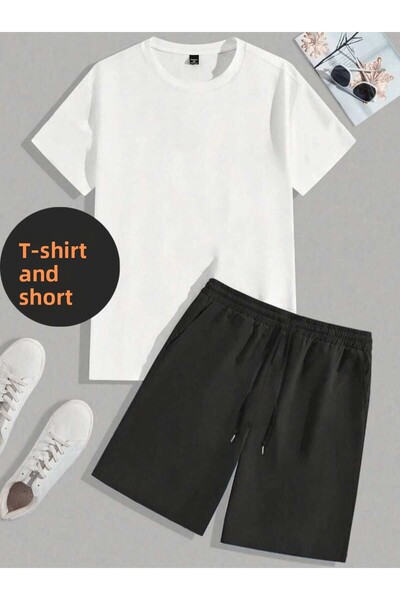 THE WHITE Set de pantaloni scurți din două piese pentru bărbați