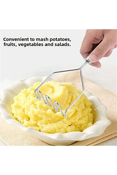 Umay أداة صنع هريس البطاطس ستانلس ستيل 24 سم