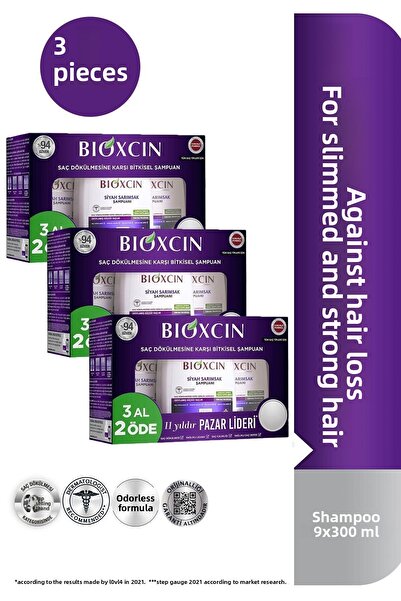 Bioxcin Black Garlic Shampoo 300 ml - Buy 3 Pay for 2 3 Pieces
