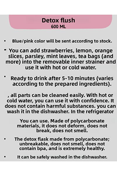 Çiftsan Detox 600 ml Polycarbonate Flask