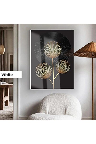 Harikabirev HARİKABİREV | MODEL ABSTRACT SILUETĂ DE PLANTĂ DE BUMBAC 01 | TABLA DE STICLA TEMPLATA CU CADRU, SIMPLE, VERTICALA